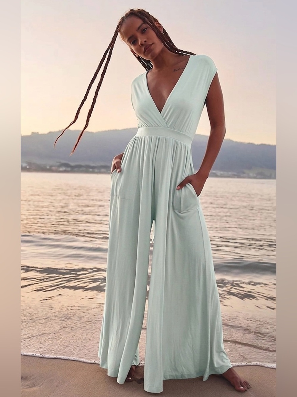 Free People Dani Convertible Open-Back One-Piece Jumpsuit